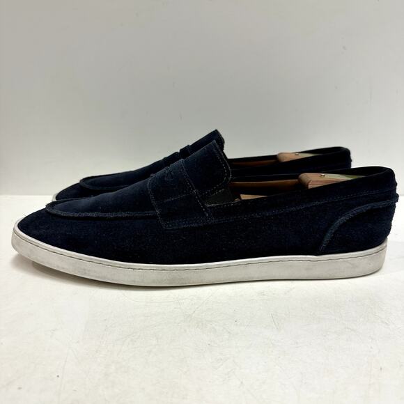 VERY GOOD Allen Edmonds Randolph Penny Loafer Sneaker Blue Suede Shoes 10.5 - Picture 3 of 10